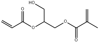 2-Propenoic acid, 2-methyl-, 3-hydroxy-2-[(1-oxo-2-propen-1-yl)oxy]propyl ester Structure