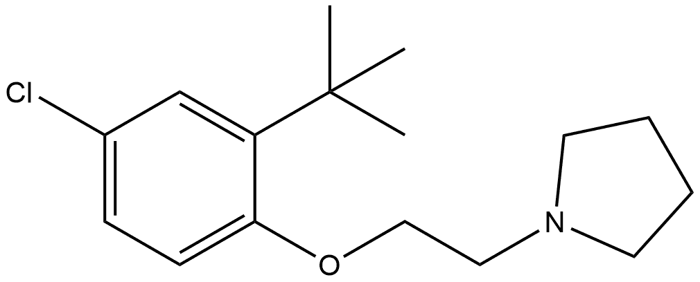 1-[2-[4-Chloro-2-(1,1-dimethylethyl)phenoxy]ethyl]pyrrolidine 结构式