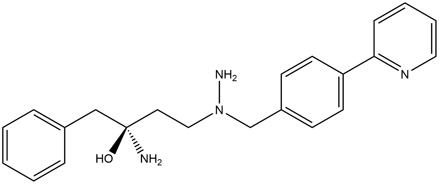 1-[4-(Pyridin-2-yl)phenyl]-4(S)-hydroxy-5(S)-2,5-diamino-6-phenyl-2-azahexane trihydrochloride Structure
