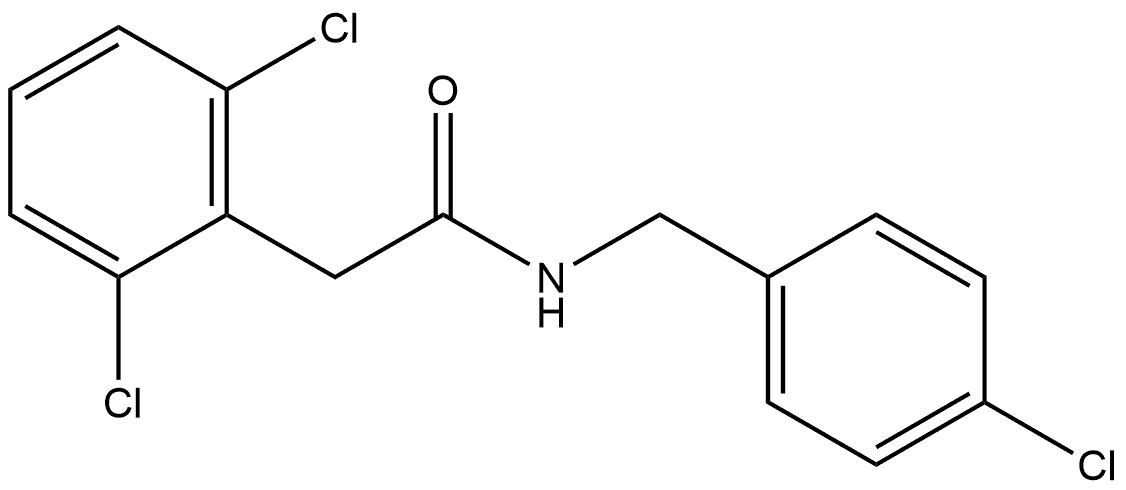 2,6-Dichloro-N-[(4-chlorophenyl)methyl]benzeneacetamide Structure