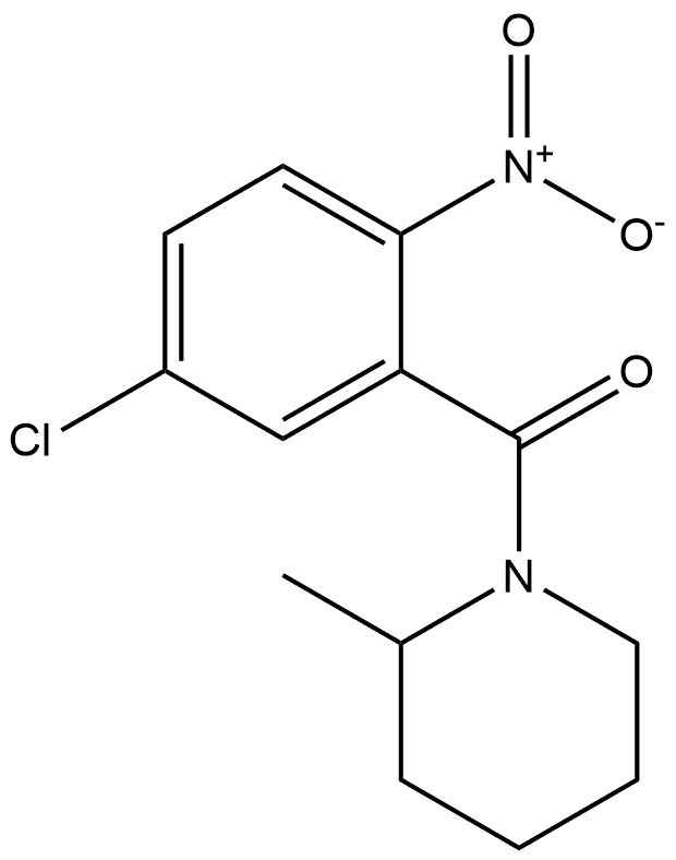 (5-chloro-2-nitrophenyl)(2-methylpiperidin-1-yl)methanone 结构式