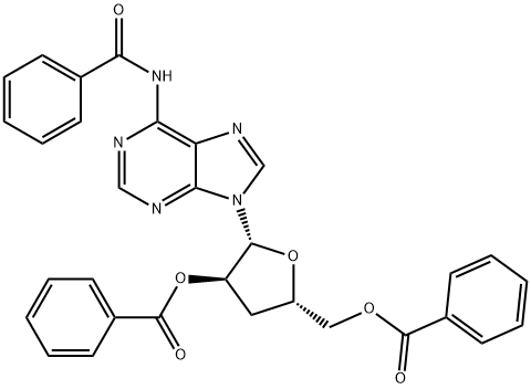 Adenosine, N-benzoyl-3'-deoxy-, 2',5'-dibenzoate (7CI,8CI,9CI)