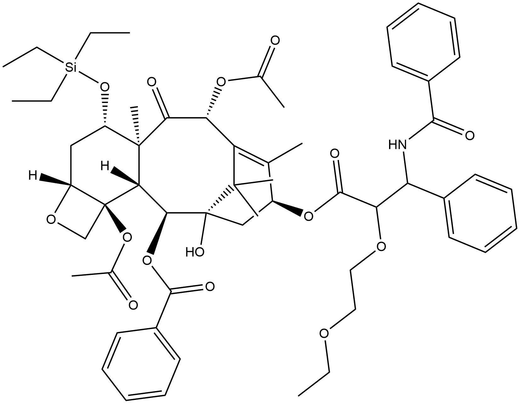 Benzenepropanoic acid, β-(benzoylamino)-α-(2-ethoxyethoxy)-, (2aR,4S,4aS,6R,9S,11S,12S,12aR,12bS)-6,12b-bis(acetyloxy)-12-(benzoyloxy)-2a,3,4,4a,5,6,9,10,11,12,12a,12b-dodecahydro-11-hydroxy-4a,8,13,13-tetramethyl-5-oxo-4-[(triethylsilyl)oxy]-7,11-methano-1H-cyclodeca[3,4]benz[1,2-b]oxet-9-yl ester, (αR,βS)-