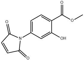 Benzoic acid, 4-(2,5-dihydro-2,5-dioxo-1H-pyrrol-1-yl)-2-hydroxy-, methyl ester Struktur