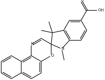 Spiro[2H-indole-2,3'-[3H]naphth[2,1-b][1,4]oxazine]-5-carboxylic acid, 1,3-dihydro-1,3,3-trimethyl- Struktur