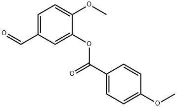 5-甲酰基-2-甲氧基苯基4-甲氧基苯甲酸酯,443677-73-4,结构式