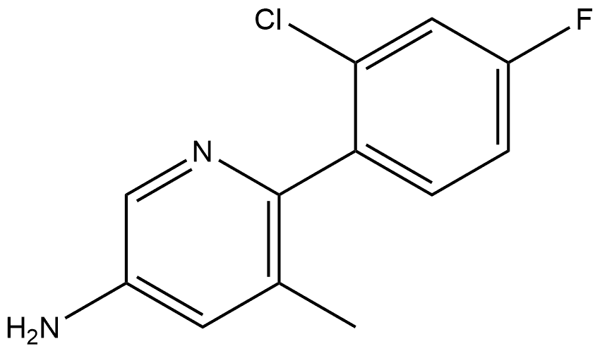 6-(2-Chloro-4-fluorophenyl)-5-methyl-3-pyridinamine 结构式
