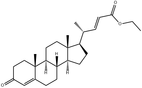 Chola-4,22-dien-24-oic acid, 3-oxo-, ethyl ester, (22E)- 化学構造式