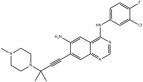 4,6-Quinazolinediamine, N4-(3-chloro-4-fluorophenyl)-7-[3-methyl-3-(4-methyl-1-piperazinyl)-1-butyn-1-yl]-