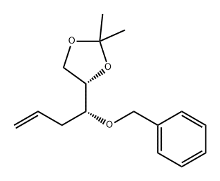 1,3-Dioxolane, 2,2-dimethyl-4-[(1R)-1-(phenylmethoxy)-3-buten-1-yl]-, (4S)- Structure