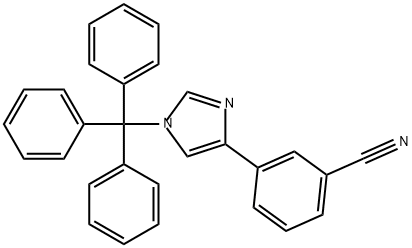 Benzonitrile, 3-[1-(triphenylmethyl)-1H-imidazol-4-yl]- Structure