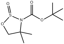 1,2,3-Oxathiazolidine-3-carboxylic acid, 4,4-dimethyl-, 1,1-dimethylethyl ester, 2-oxide Struktur