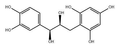 1,3,5-Benzenetriol, 2-[(2S,3S)-3-(3,4-dihydroxyphenyl)-2,3-dihydroxypropyl]- Structure