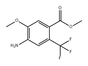 4-氨基-5-甲氧基-2-(三氟甲基)苯甲酸甲酯,457098-09-8,结构式