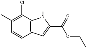 ethyl 7-chloro-6-methyl-1H-indole-2-carboxylate 化学構造式