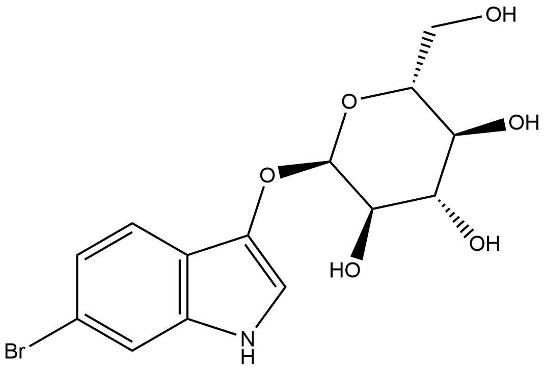 6-溴-3-吲哚氧基- A-D-葡糖苷, 467214-44-4, 结构式