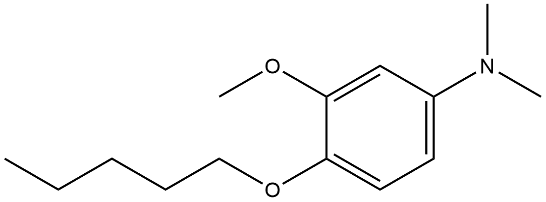 3-Methoxy-N,N-dimethyl-4-(pentyloxy)benzenamine,46819-30-1,结构式