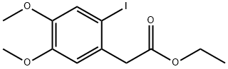 Benzeneacetic acid, 2-iodo-4,5-dimethoxy-, ethyl ester Struktur