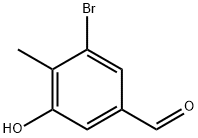 Benzaldehyde, 3-bromo-5-hydroxy-4-methyl- Struktur