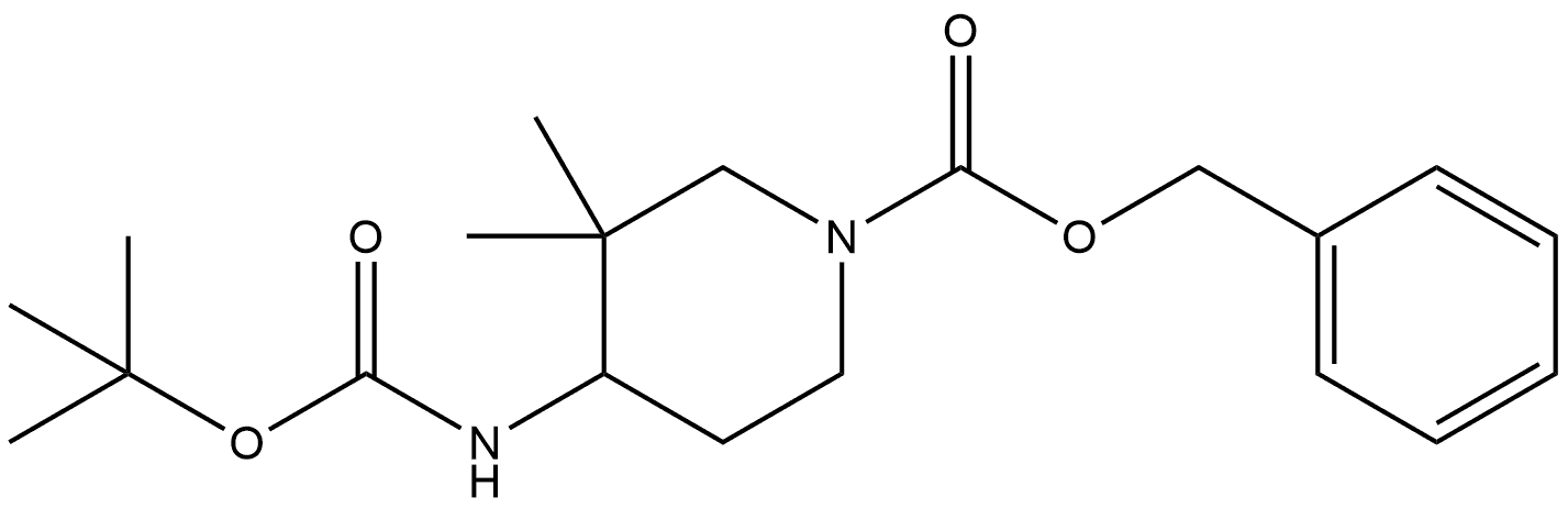 1-Piperidinecarboxylic acid, 4-[[(1,1-dimethylethoxy)carbonyl]amino]-3,3-dimethyl-, phenylmethyl ester, (-)-