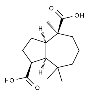 (1S,3aα,8aα)-Decahydro-4,8,8-trimethyl-1β,4β-azulenedicarboxylic acid 结构式