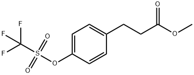 Benzenepropanoic acid, 4-[[(trifluoromethyl)sulfonyl]oxy]-, methyl ester Structure