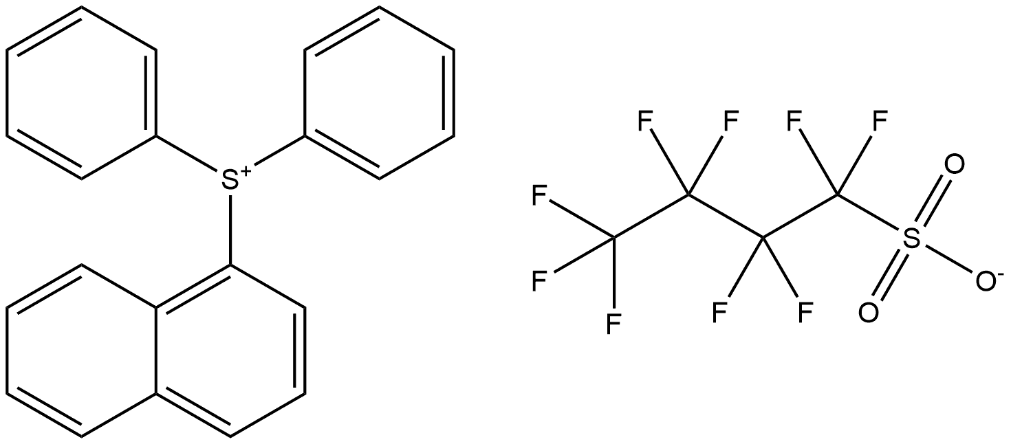 naphthalen-1-yldiphenylsulfonium 1,1,2,2,3,3,4,4,4-nonafluorobutane-1-sulfonate Structure