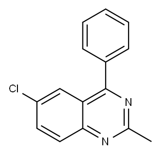 Quinazoline, 6-chloro-2-methyl-4-phenyl- 结构式