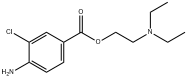 Benzoic acid, 4-amino-3-chloro-, 2-(diethylamino)ethyl ester Structure