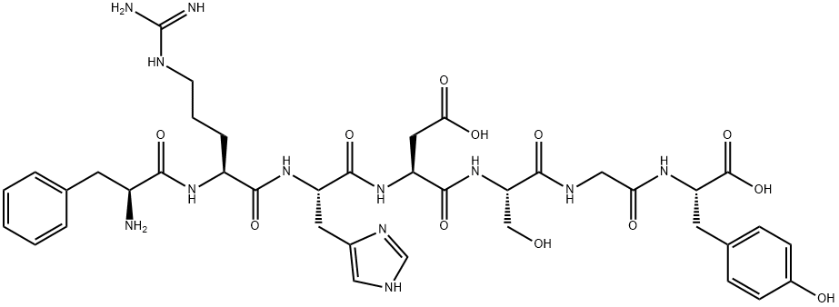 PHE-ARG-HIS-ASP-SER-GLY-TYR 结构式