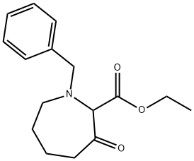 1H-Azepine-2-carboxylic acid, hexahydro-3-oxo-1-(phenylmethyl)-, ethyl ester Structure