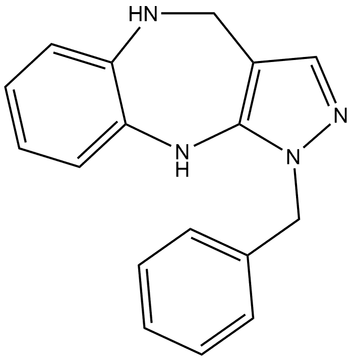 1-benzyl-1,4,5,10-tetrahydrobenzo[b]pyrazolo[3,4-e][1,4]diazepine 结构式