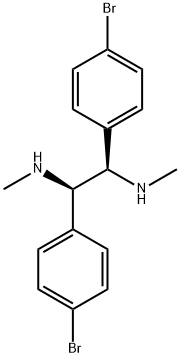 1,2-Ethanediamine, 1,2-bis(4-bromophenyl)-N,N'-dimethyl-, (1R,2R)- (9CI) Structure