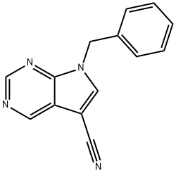 7-Benzyl-7H-pyrrolo[2,3-d]pyrimidine-5-carbonitrile,480460-26-2,结构式