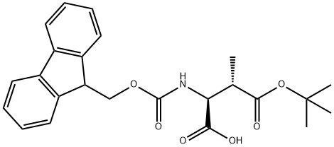 (2S,3S)-4-(tert-butoxy)-2-({[(9H-fluoren-9-yl)metho
xy]carbonyl}amino)-3-methyl-4-oxobutanoic acid,482631-91-4,结构式