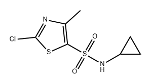 5-Thiazolesulfonamide, 2-chloro-N-cyclopropyl-4-methyl-,485842-32-8,结构式