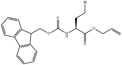 Butanoic acid, 4-bromo-2-[[(9H-fluoren-9-ylmethoxy)carbonyl]amino]-, 2-propen-1-yl ester, (2S)- Structure