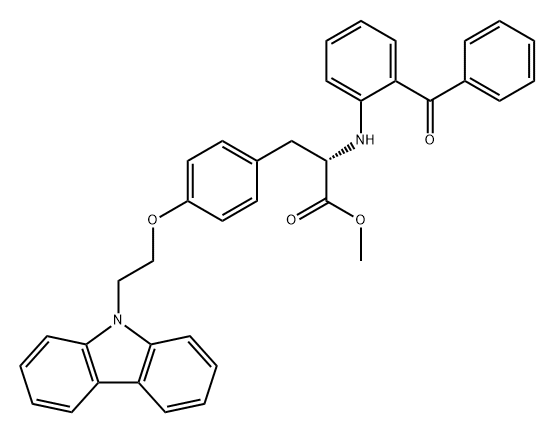 L-Tyrosine, N-(2-benzoylphenyl)-O-[2-(9H-carbazol-9-yl)ethyl]-, methyl ester Struktur
