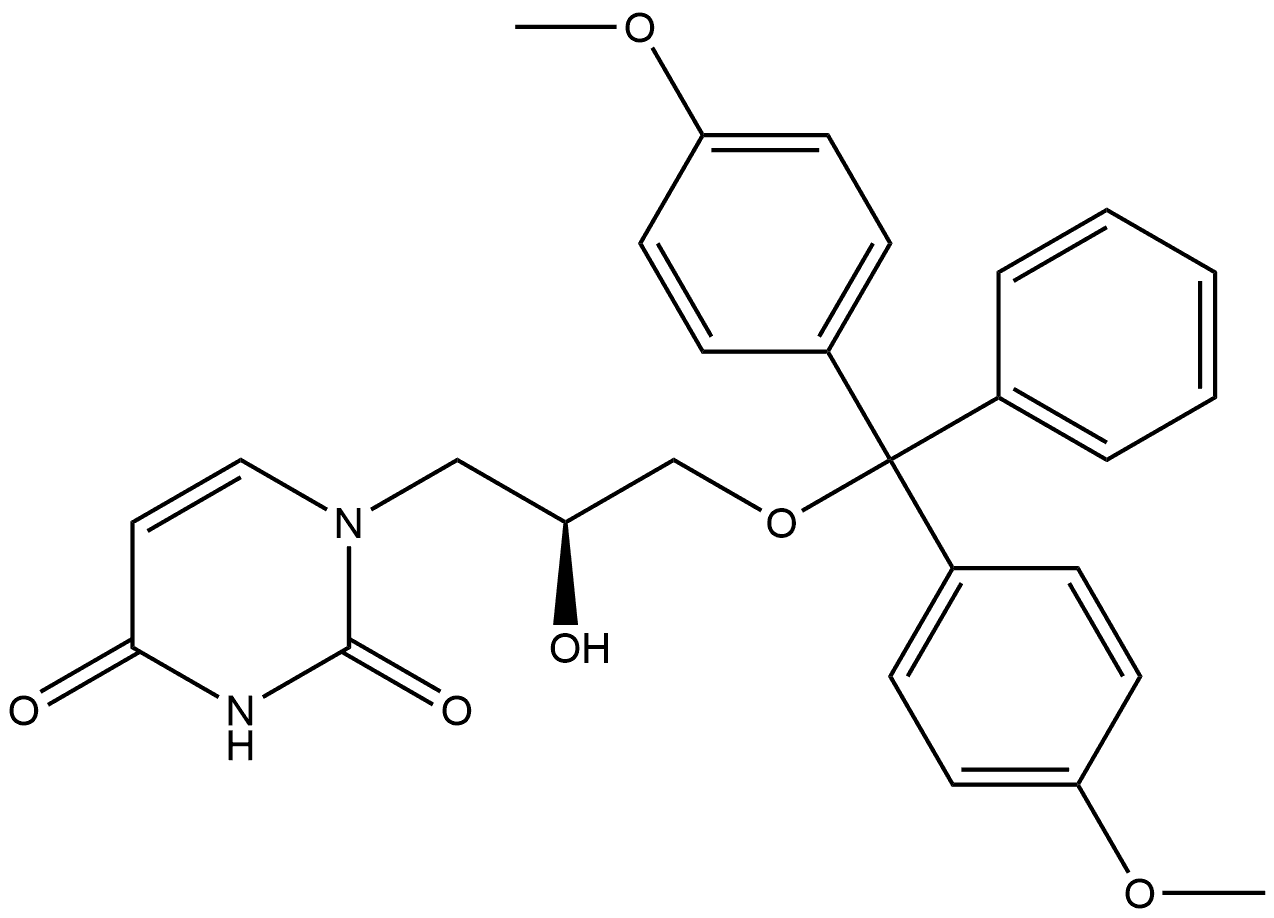 (S)-DMT-glycidol-uracil Structure