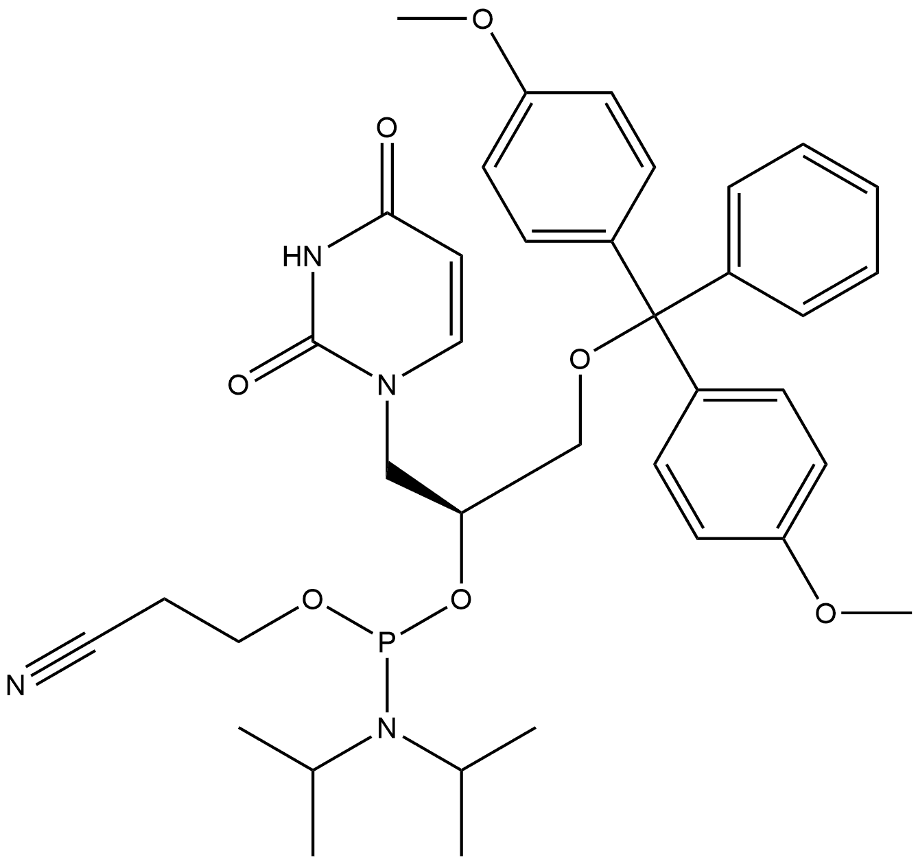 (S)-GNA-U-phosphoramidite Structure