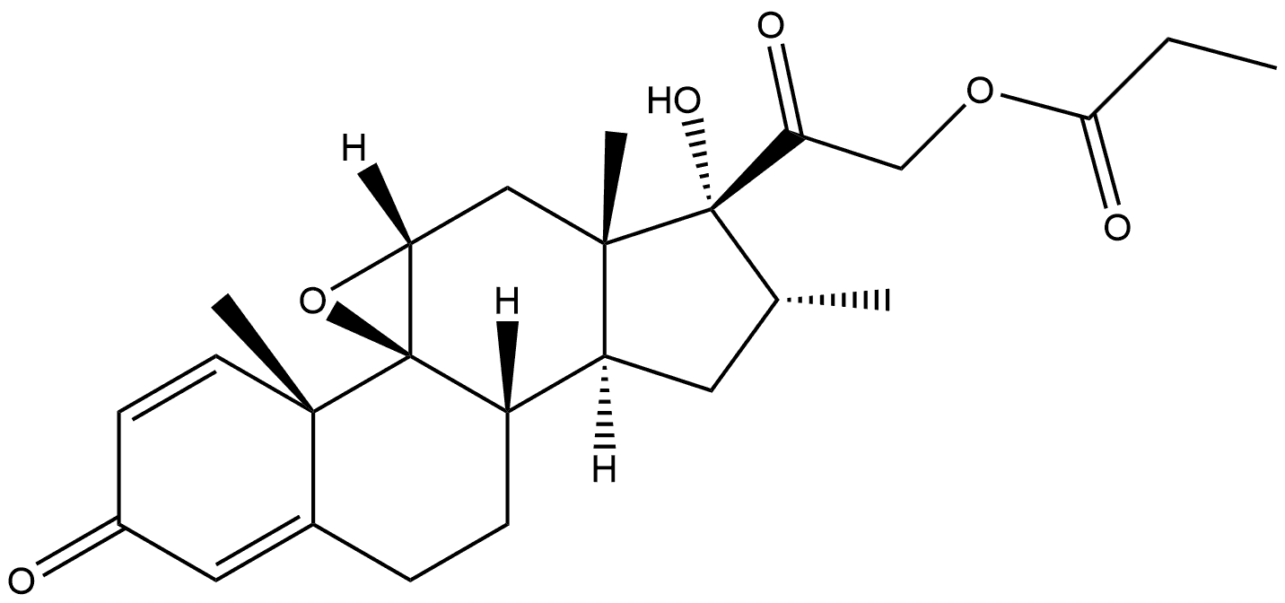 16Α-DEXAMETHASONE 9,11-EPOXIDE 21-PROPIONATE, 494870-08-5, 结构式