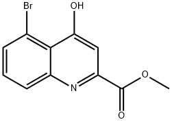 methyl 5-bromo-4-hydroxyquinoline-2-carboxylate 化学構造式