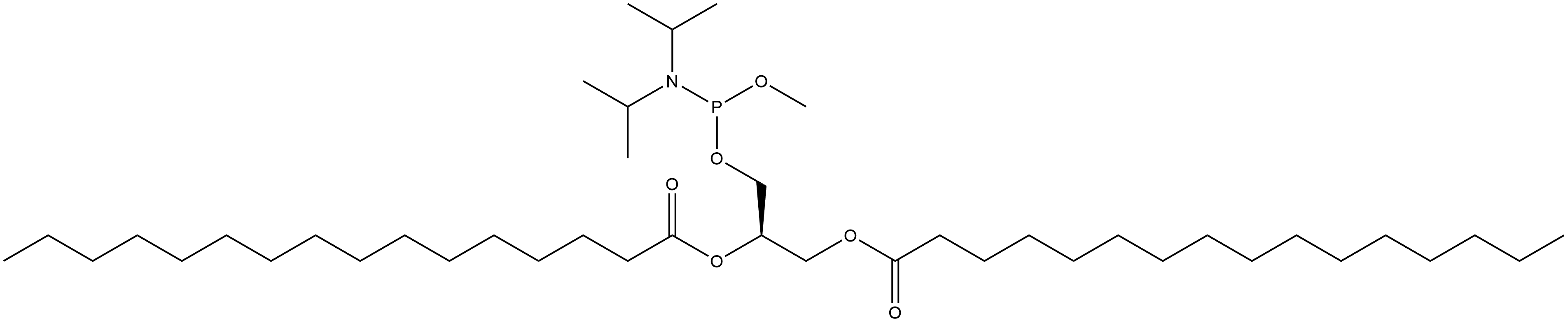 Hexadecanoic acid, (1R)-1-[[[[bis(1-methylethyl)amino]methoxyphosphino]oxy]methyl]-1,2-ethanediyl ester (9CI) Structure