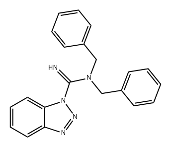 1H-Benzotriazole-1-carboximidamide, N,N-bis(phenylmethyl)-
