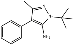 1H-Pyrazol-5-amine, 1-(1,1-dimethylethyl)-3-methyl-4-phenyl- Structure