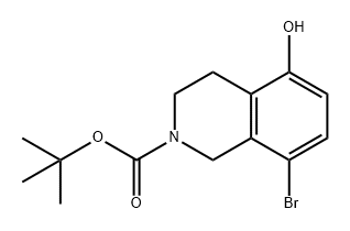 8-溴-5-羟基-3,4-二氢异喹啉-2(1H)-羧酸叔丁酯 结构式