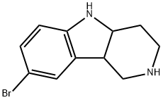 1H-Pyrido[4,3-b]indole, 8-bromo-2,3,4,4a,5,9b-hexahydro- Structure