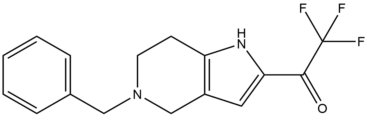 1-(5-benzyl-4,5,6,7-tetrahydro-1H-pyrrolo[3,2-c]pyridin-2-yl)-2,2,2-trifluoroethan-1-one Structure