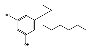 1,3-Benzenediol, 5-(1-hexylcyclopropyl)-,499237-34-2,结构式