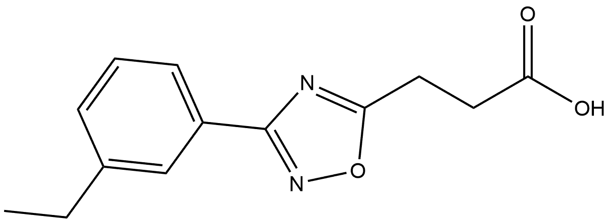 3-(3-Ethylphenyl)-1,2,4-oxadiazole-5-propanoic acid Structure